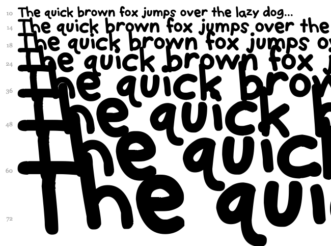 Think Thick font waterfall